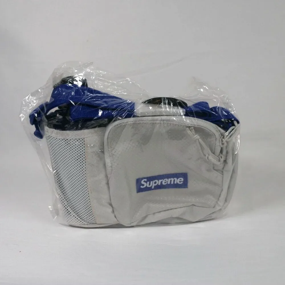 Supreme Cordura Side Bag w/ Water Bottle SS22 - Silver/Blue